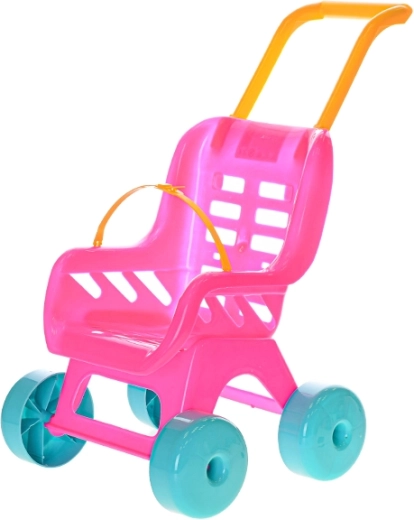 Poussette en plastique rose MAD Buggy pour poupées