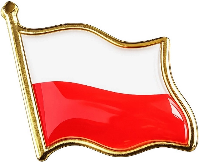 Badge à épingler avec le drapeau de la Pologne