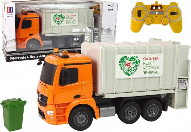 Camion-benne RC MERCEDES-BENZ ANTOS orange avec conteneur