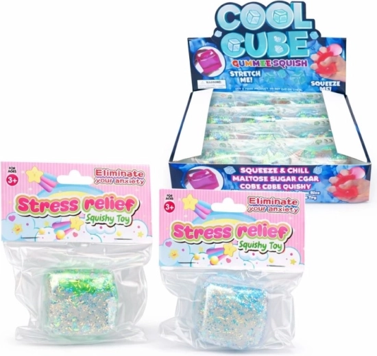 Cube antistress relaxant motif poisson 5 cm