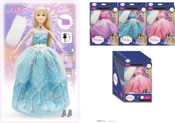 Robe de princesse classique pour poupées 30 cm – plusieurs variantes