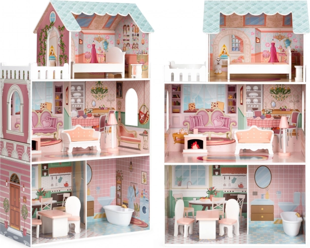 Grande maison de poupées avec mobilier ECOTOYS