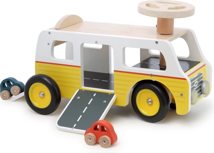 Porteur en bois Vilac – camionnette rétro avec garage