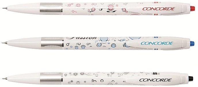 Stylo à bille Concorde Passion à pointe aiguille 0,6 mm – recharge bleue