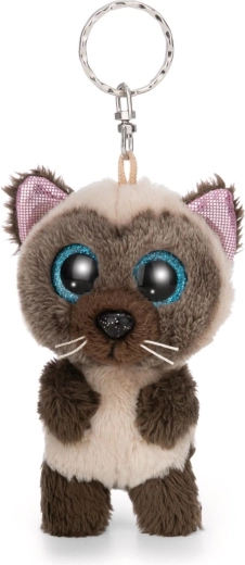 Nici Glubschis porte-clés peluche chat siamois Selma 9 cm - 1 pièce