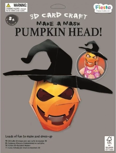 Fiesta Crafts Ensemble créatif Masque 3D Citrouille