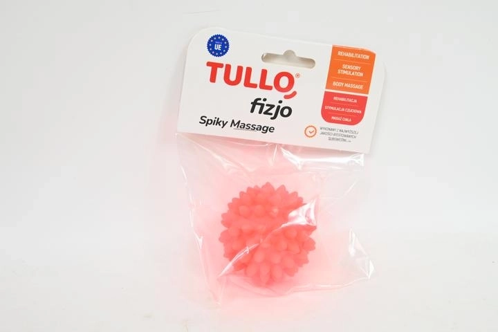 Balle de massage de rééducation Fizjo à picots (hérisson) 5,4 cm rouge