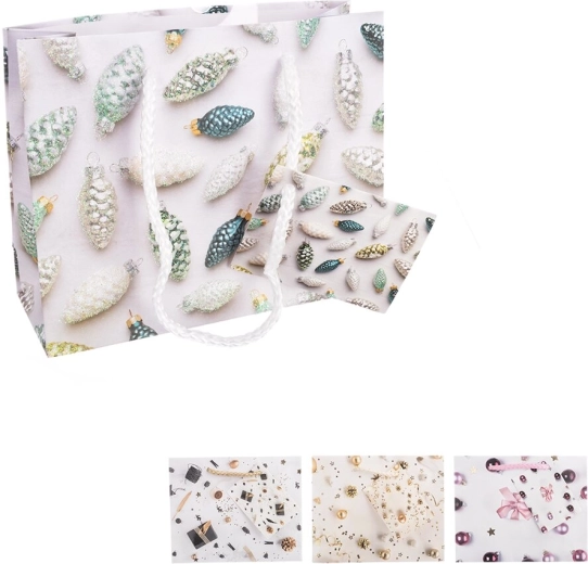 Sac cadeau à motif de Noël « décoration de Noël » 15 × 6 × 12 cm