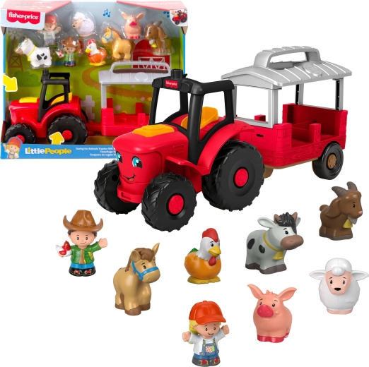 Fisher-Price Little People tracteur soin des animaux – set interactif avec figurines