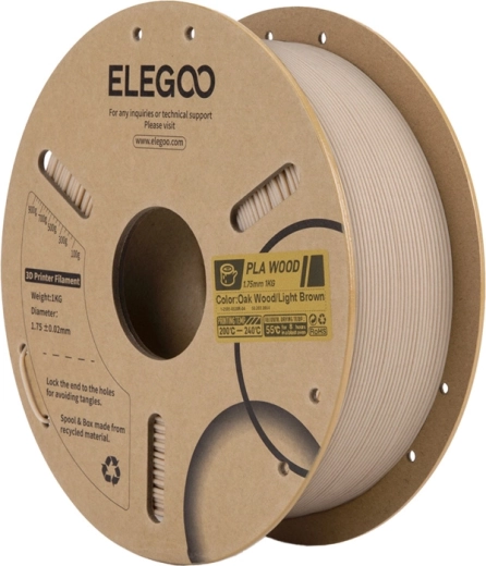 Filament Elegoo PLA avec fibres de bois – chêne clair