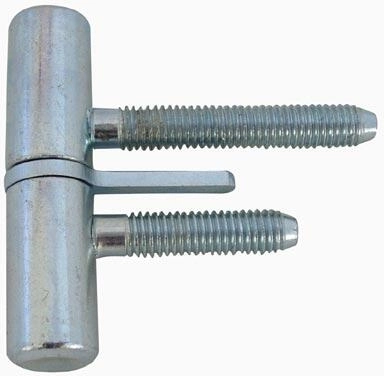 Paumelle de porte 60 mm avec broche, galvanisée