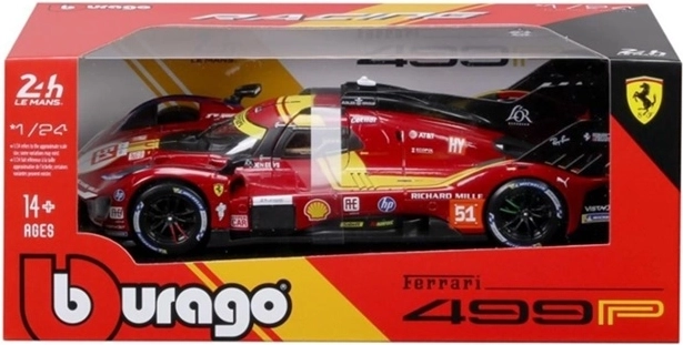 BBU Ferrari Racing 499P Le Mans rouge #51 modèle de voiture 1:24