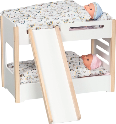 Lit superposé pour poupées avec toboggan