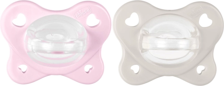 Chicco sucettes PhysioForma Dual Soft, roses, 2–6 mois, 2 pcs