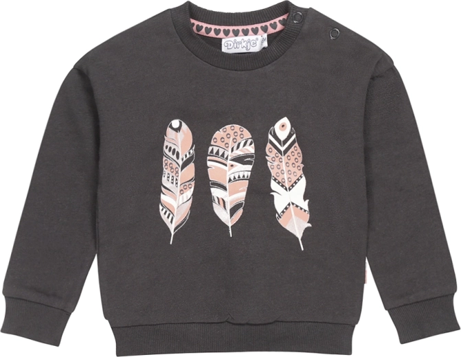 Sweat-shirt pour enfant DIRKJE, gris foncé, taille 86