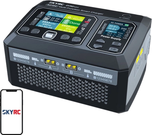 Chargeur AC/DC bi-canal SKYRC D750 Mix pour accus de modélisme