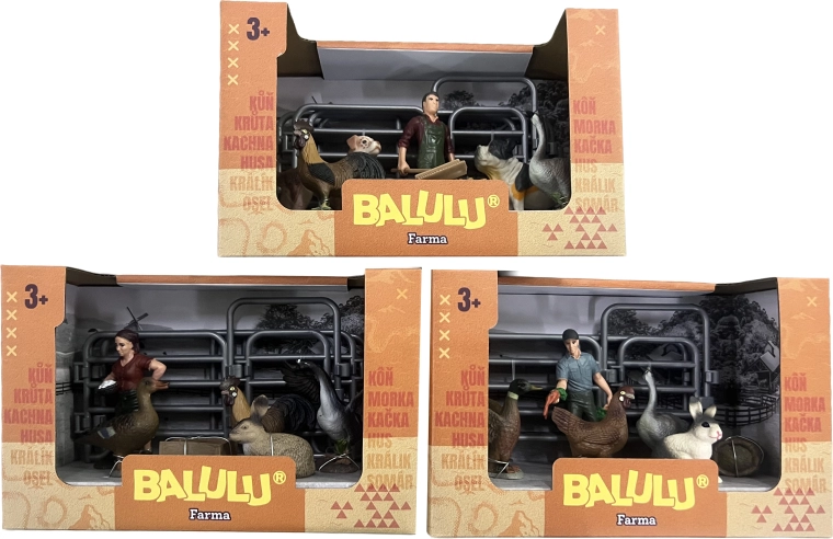 BALULU set de jeu animaux de basse-cour et petits animaux avec figurine et enclos - 1 pièce