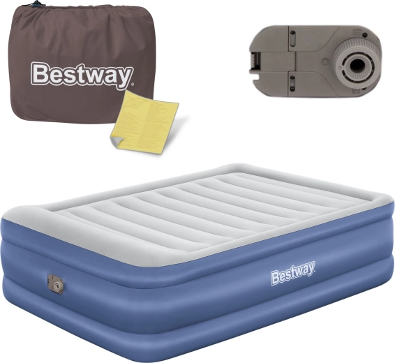Matelas gonflable Bestway 203 × 152 × 61 cm avec pompe électrique intégrée