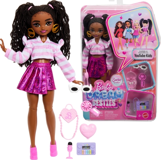 barbie dream besties brooklyn – poupée mannequin avec accessoires
