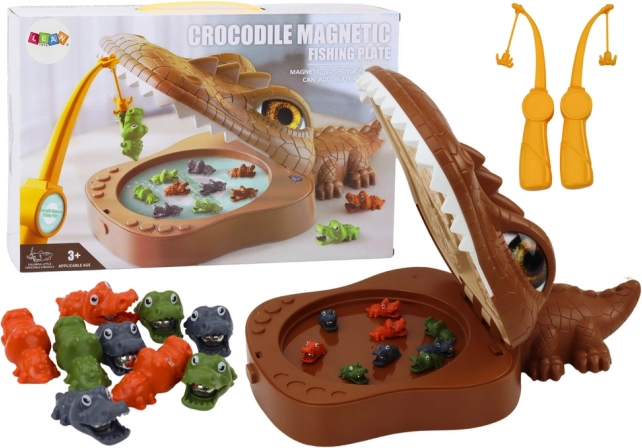 Jeu de pêche magnétique Crocodile – marron