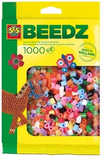 Perles à repasser SES Creative en couleurs de base – 1000 pièces