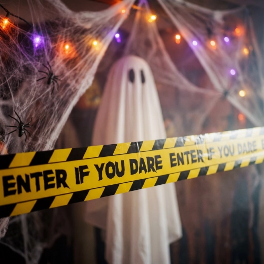 Ruban décoratif de signalisation Halloween 3 × 6 m