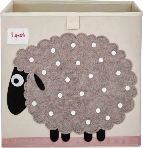 Boîte de rangement 3 sprouts mouton beige - 1 pièce
