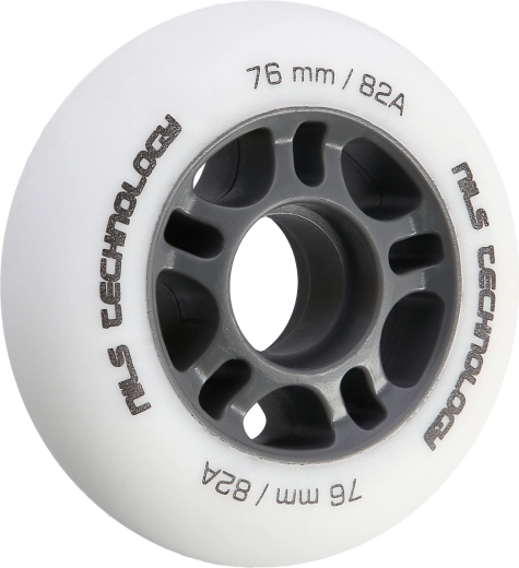 Roues mates pour rollers en ligne NILS Extreme 76 mm 82A, blanches, lot de 4