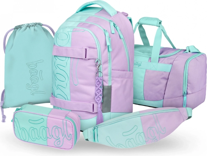 Set Scolaire BAAGL Skate Max Sweet : Sac à dos, Trousse, Pochette et Sac de Sport