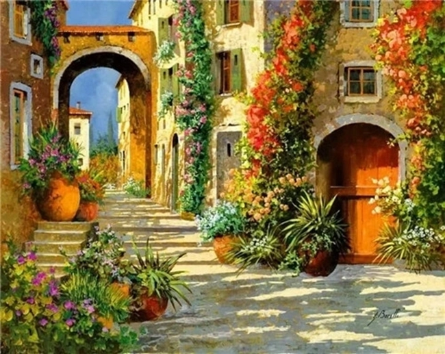 Norimpex Peinture par numéros Ville des Balkans 40 × 50 cm