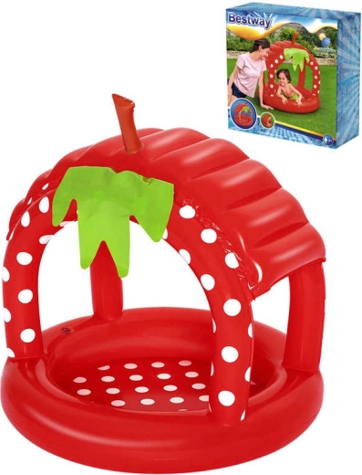 Piscine gonflable pour enfants Bestway fraise avec toit 91 × 91 × 91 cm