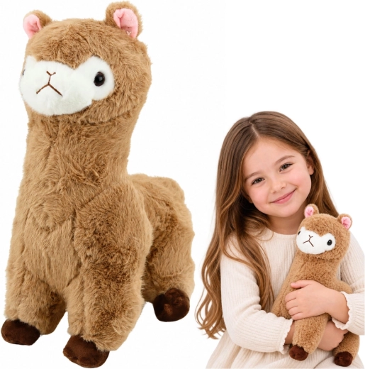 Alpaga lama en peluche beige 28 cm - 1 pièce