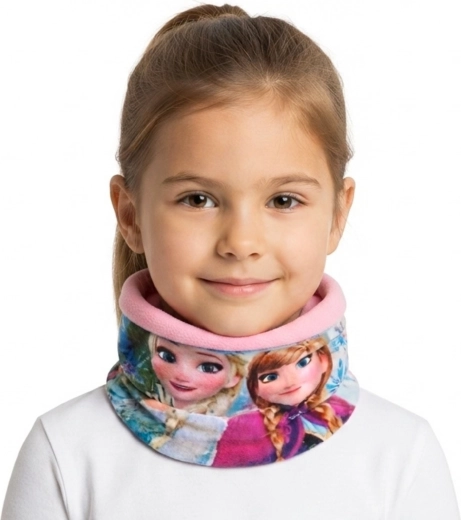 Tour de cou pour enfant Frozen Elsa et Anna rose