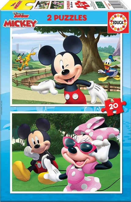 Educa Puzzle Mickey et ses amis 2x20 pièces
