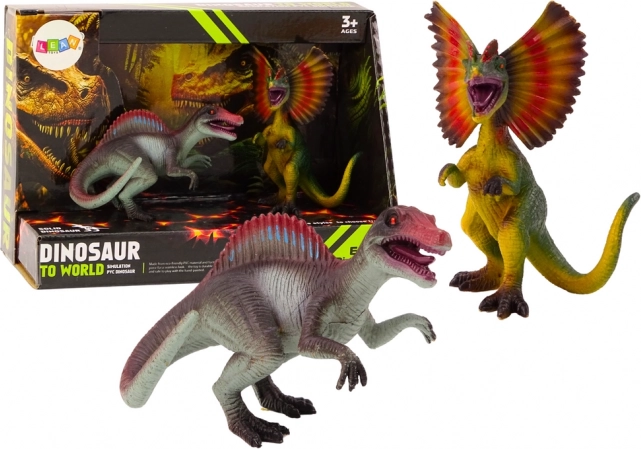 Set de figurines dinosaures spinosaurus et dilophosaurus 2 pcs