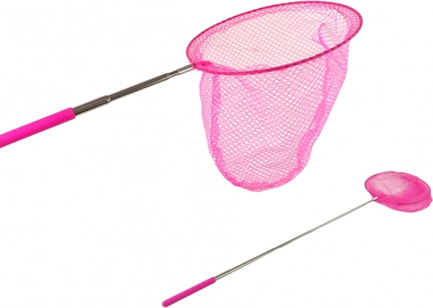 Épuisette télescopique rose pour papillons et petits poissons 85 cm