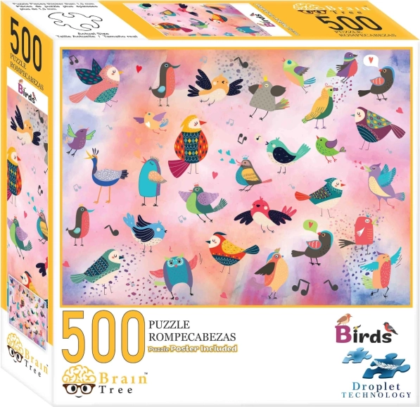 Puzzle Brain Tree Oiseaux de Conte 500 pièces