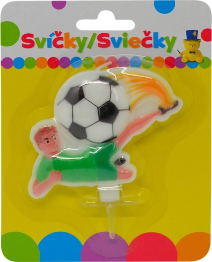 Bougie d’anniversaire footballeur avec support