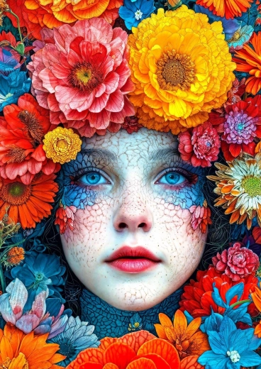 Puzzle Enlacé de fleurs 1000 pièces