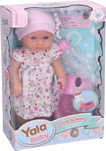 Bébé poupée qui fait pipi avec biberon 30 cm