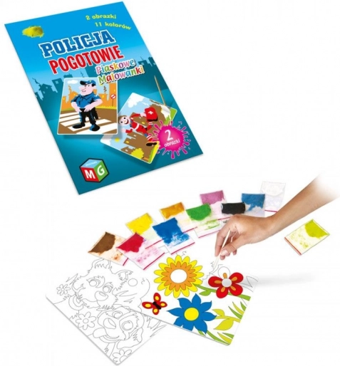 Peintures de sable Ambulance de police