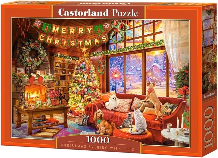 Puzzle Castorland « Soirée de fête avec des animaux de compagnie » 1000 pièces