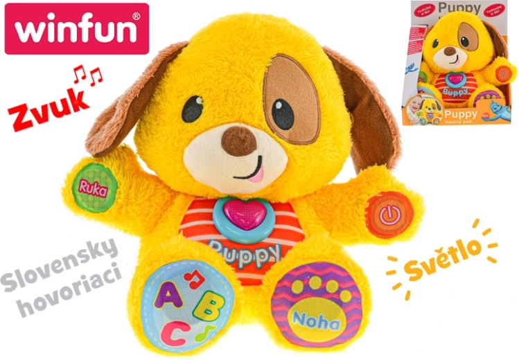 Chien éducatif parlant Puppy avec lumière et sons 33 cm