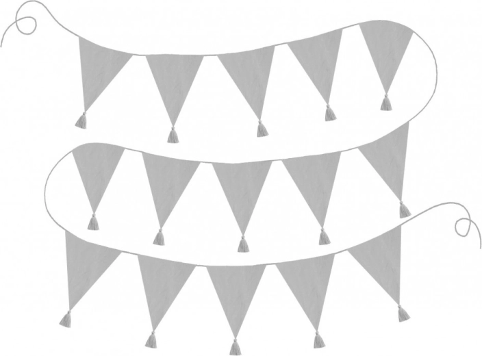 Jabadabado fanions textiles gris