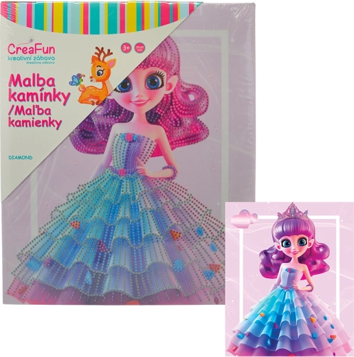 Peinture diamant – poupée arc-en-ciel 25 × 30 cm