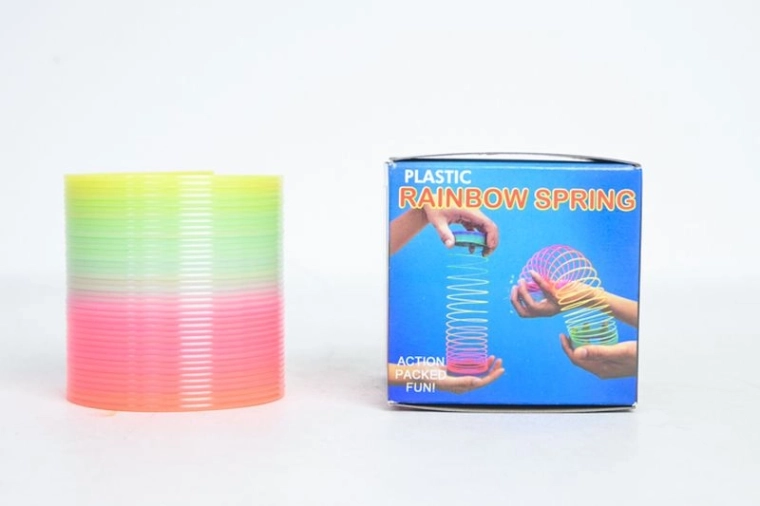 Ressort arc-en-ciel en plastique 6 cm