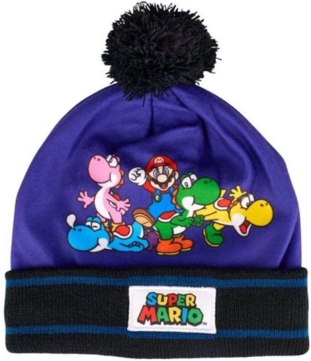 Bonnet bleu en polaire Super Mario