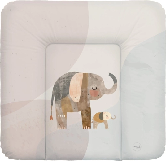Ceba Baby matelas à langer souple pour commode Basic Elephant Family 75 × 72 cm