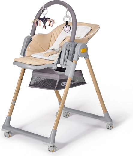 Chaise haute et transat 2-en-1 KINDERKRAFT Lastree Wood Premium