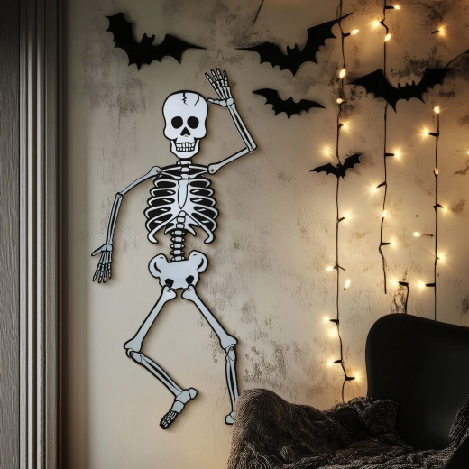 Décoration en mousse d’Halloween en forme de squelette 85 × 18 cm